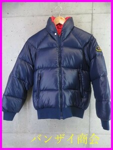 1121s13◆80sヴィンテージ◆リバーシブル◆Moncler オールド モンクレール 羽毛ダウンジャケット M/ブルゾン/アシックス社/メンズ/男性