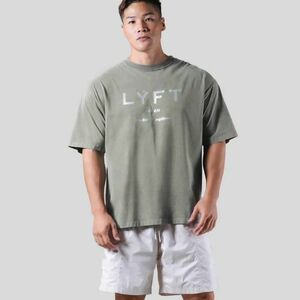 名作 LYFT LYFT VINTAGE BIG T-SHIRT ヴィンテージ 加工 ワイド Tシャツ リフト OLIVE M 