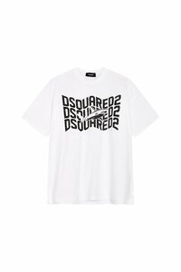 定価50600円 新品 DSQUARED2 23SS SHARK ATTACK LOGO TEE 鮫 シャーク プリント Tシャツ S74GD1089 ディースクエアード XS ホワイト