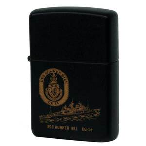 絶版/ヴィンテージ Zippo ジッポー 中古 製造年不明 U.S.S. BUNKER HILL CG-52 [B]使用感ありやや傷汚れあり