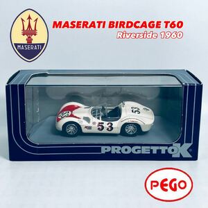 ビンテージ物 PEGO ITALIA 1/43 1960年型 マセラティ バードケージ T60 リバーサイド