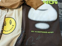 極美品　AAPE a bathing ape 再構築　ドッキング　スウェット　L　トレーナー ロゴ_画像3