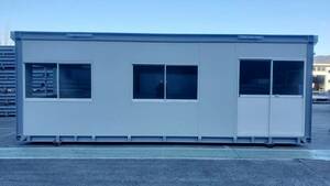 [ Aichi departure ] super house container storage room unit house 5.3 tsubo used temporary house prefab. warehouse office work place 10.6 tatami road place real . raw agriculture ...