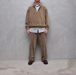 AURALEEオーラリー ORGANIC COTTON VELOUR HALF ZIP BLOUSON 