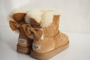 アグ/UGG*US2 /21cm*ムートンブーツ/靴*ヘリテージ ボウ/Mini Bailey Bow II*1013274K***