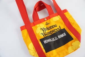 Vivienne Westwood/ヴィヴィアンウエストウッド*トートバッグ ハンドバッグ/鞄*HONOLULU HAWAII/ハワイ限定*ハイビスカス柄*