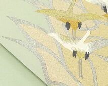 30％OFFクーポン 初売りSALE アウトレット 正絹 舞鶴模様 綴れ八寸名古屋帯 中古 h0812_画像3