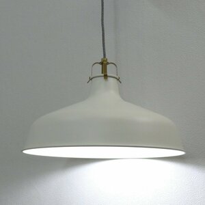 IKEA イケア RANARP ラーナルプ ペンダントライト ホワイト LED ライト 照明 明かり ダイニング アンティーク YH11482 中古オフィス家電