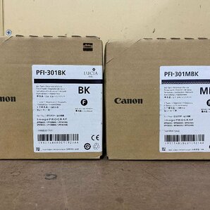 ◇[未使用]Canon 純正 imagePROGRAF用 顔料 インクタンク PFI-301BK PFI-301MBK フォトブラック マットブラック 2色セット 開封期限2020.11の画像1