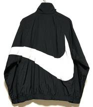 NIKE HBR STMT WOVEN JACKET BIG SWOOSH（M）黒／白 ナイキ ビッグ スウッシュ ウーブン ナイロン ジャケット オーバー サイズ_画像2