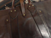 名作 VINTAGE MODEL LEATHER TOTE ディストレスド オールレザー トートバッグ イタリアンレザー 革 Vintage 2way ラルフローレン 旅行 _画像4