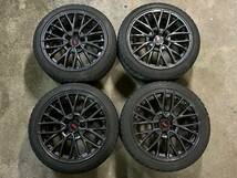 売り切り 中古冬タイヤホイール4本セット スバル WRX STI純正18インチAW BRIDGESTONE BLIZZAK VRX 245/40R18 2017年製造 2部山 18×8.5J_画像1