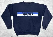 90s USA製 VANS ビッグロゴ デカロゴ スウェット トレーナー バンズ　　ヴァンズ クルーネック アメリカ製 MADE IN USA オールド 玉8947_画像2