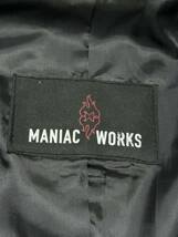 MANIAC WORKS レザー テーラードジャケット レザージャケット 牛革　　ブラック レザーコート 本革 マニアックワークス 玉8905_画像4