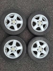 ★中古★13インチ スタッドレス タイヤホイール 4本セット ブリヂストン ブリザック 155/65R13 VAGGIO 13×4.00B 4穴 PCD100