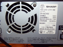 貴重！SHARP VHS一体型HDDレコーダー【DV-ACV52】純正リモコン付き作動整備極上品‘０９年QQQQ@@保証あり_画像8