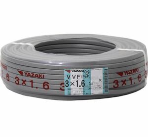 新品　VVFケーブル　1.6-3C 1.6mm-3芯　100m 赤黒白①