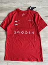 【Sサイズ】NIKE SWOOSH PACK TEE ナイキ メンズ スウッシュパック Tシャツ 半袖 ダブルスウッシュ 赤_画像5