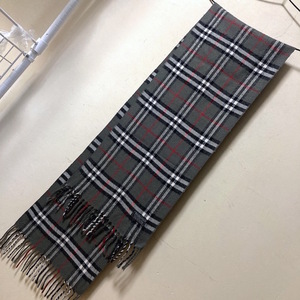 W81213Q 超美品 BURBERRY バーバリー メンズ ウール マフラー ロングマフラー 検 コート ジャケット ブルゾン ダウン レザー ニット