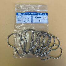 100円〜★未使用★MM ステンレス カーテンフック KH-20 20点まとめ SUS-304 STAINLESS CURTAIN HOOK フック_画像2