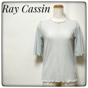 Ray Cassin レイカズンカットソー 半袖 透け感 ミントグリーン フリーサイズ