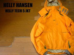 HELLY HANSENハイテクフーデッドジャケットHELLY TECH美品M正規ヘリーハンセンHS12510雪山スノボ透湿防水ヘリーテックゴアテックスGORE-TEX