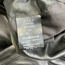 ◆極美品◆CITY ダブル ライダースジャケット 羊革 サイズ3 定価38500円_画像4