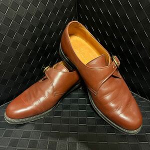 ◆オススメ◆イングランド製　Clarksモンクストラップレトロレザーシューズ　サイズ7 1/2（26.0）