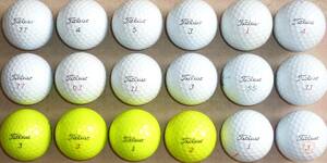 ロストボール Titleist タイトリスト Pro V1x他 白色/黄色ボール 18個 サイト内のゴルフボール組合せにて2セット(36個)まで同梱可能