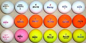 ロストボール NEWING ニューイング　カラーボール 18個セット 　サイト内のゴルフボール組合せにて2セット(36個)まで同梱可能