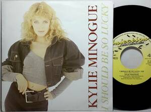 【蘭7】 KYLIE MINOGUE / I SHOULD BE SO LUCKY / B面インスト / 1988 オランダ盤 7インチシングルレコード EP 45 EUROBEAT