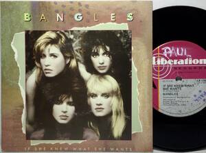 【豪7】 BANGLES バングルズ / IF SHE KNEW WHAT SHE WANTS / NOT LIKE YOU / 1986 オーストラリア盤 7インチシングルレコード EP 45