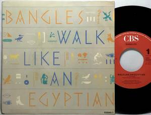 【蘭7】BANGLES / WALK LIKE AN EGYPTIAN / ANGELS DON'T FALL IN LOVE / 1986 オランダ盤 7インチシングルレコード EP 45 試聴済