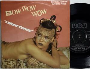 【英7】 BOW WOW WOW バウワウワウ / I WANT CANDY / 1982 UK盤 7インチシングルレコード EP 45 CM PUNK パンク 試聴済 