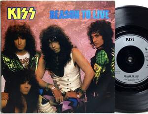 【英7】 KISS キッス / REASON TO LIVE / THIEF IN THE NIGHT / 1987 UK盤 7インチシングルレコード EP 45 試聴済