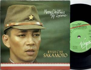 【英7】 坂本龍一 RYUICHI SAKAMOTO 戦場のメリークリスマス サントラ曲 MERRY CHRISTMAS MR. LAWRENCE 1983 UK盤 7インチ EP 45 FLAT YMO