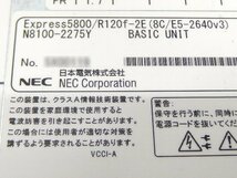 ■○ NEC Express5800/R120f-2E N8100-2275Y E5-2640 V3 2600MHz×2基/HDD 無し/メモリ 128GB/BIOS起動確認済み_画像7