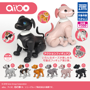 匿名配送　aibo アクションフィギュア2　全6種セット　ガチャガチャ　フルコンプ　即決　ミニチュア　アイボ