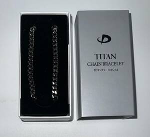 ★phiten(ファイテン)　TITAN CHAIN BRACELET　チタンチェーンブレス（純チタンのチェーンブレスレット） 21cm　新品同様