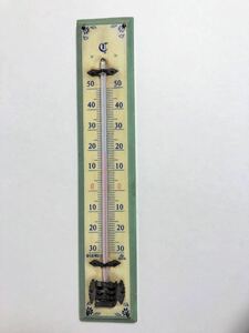 TOKYO★木製★温度計★気温計★昭和レトロ　寒暖計　アンティーク　薄緑