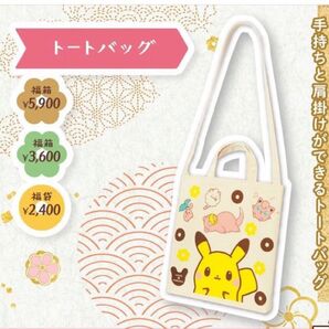 【未使用】ピカチュウ 2wayトートバッグミスド2023福袋のトートバッグとハンドタオル2点セット