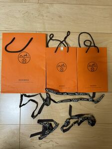 エルメス HERMES ショッパー ショップ袋 紙袋 リボン