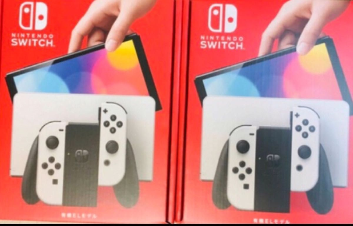 3台 即日発送 新品 Nintendo Switch 有機ELホワイト ネオン 店舗印なし