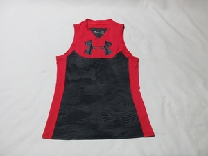 L-704★アンダーアーマー・1312826♪赤xグレー/UA Rugby Singlet/ラグビー ノースリーブシャツ(LG)★