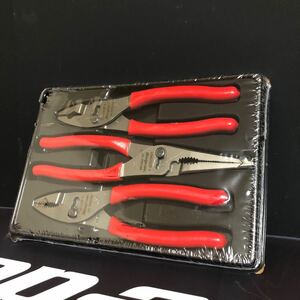 新品　大ヒット　スナップオン 47シリーズ　プライヤーセット　PL347ACF ロングノーズ　3段階　LN47ACF Snap-on レッド