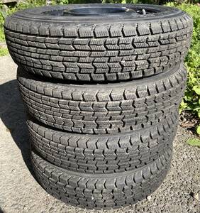 スタッドレスタイヤ付きホイール　4本セット　145/80R13　グッドイヤー ICE NAVI　中古