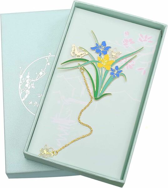 金の水仙　本の栞　メタル ブックマーク 花をテーマにした、読者の女性/男性/女の子/友達　プレゼント　