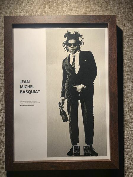 Basquiat バスキアB5 ポスター 額付 送料込 Andy Warhol