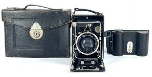 ★希少品★ ZEISS IKON ツァイスイコン Jdeal 250 3 ROLL HOLDER 革ケース 蛇腹 シャッター全速動作 #1710#00561#00081#