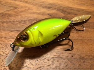 Q★良品★Megabass メガバス Z-CRANK X“HELTER SKELTER”(3/8oz)Zクランク“へルタースケルター”ジークランク ILライムチャートブラウン